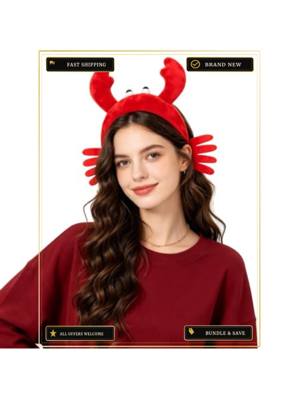 Plush Lobster Headband Costume Hair Accessory Halloween Party